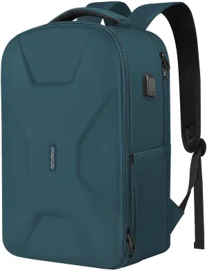 MOSISO 15.6-16 inch 35L Laptop Backpack with USB Charging Port for Women Men, Waterproof Hardshell Travel Business Computer Bag, Anti-Theft Daypack with Luggage Strap, Teal Green