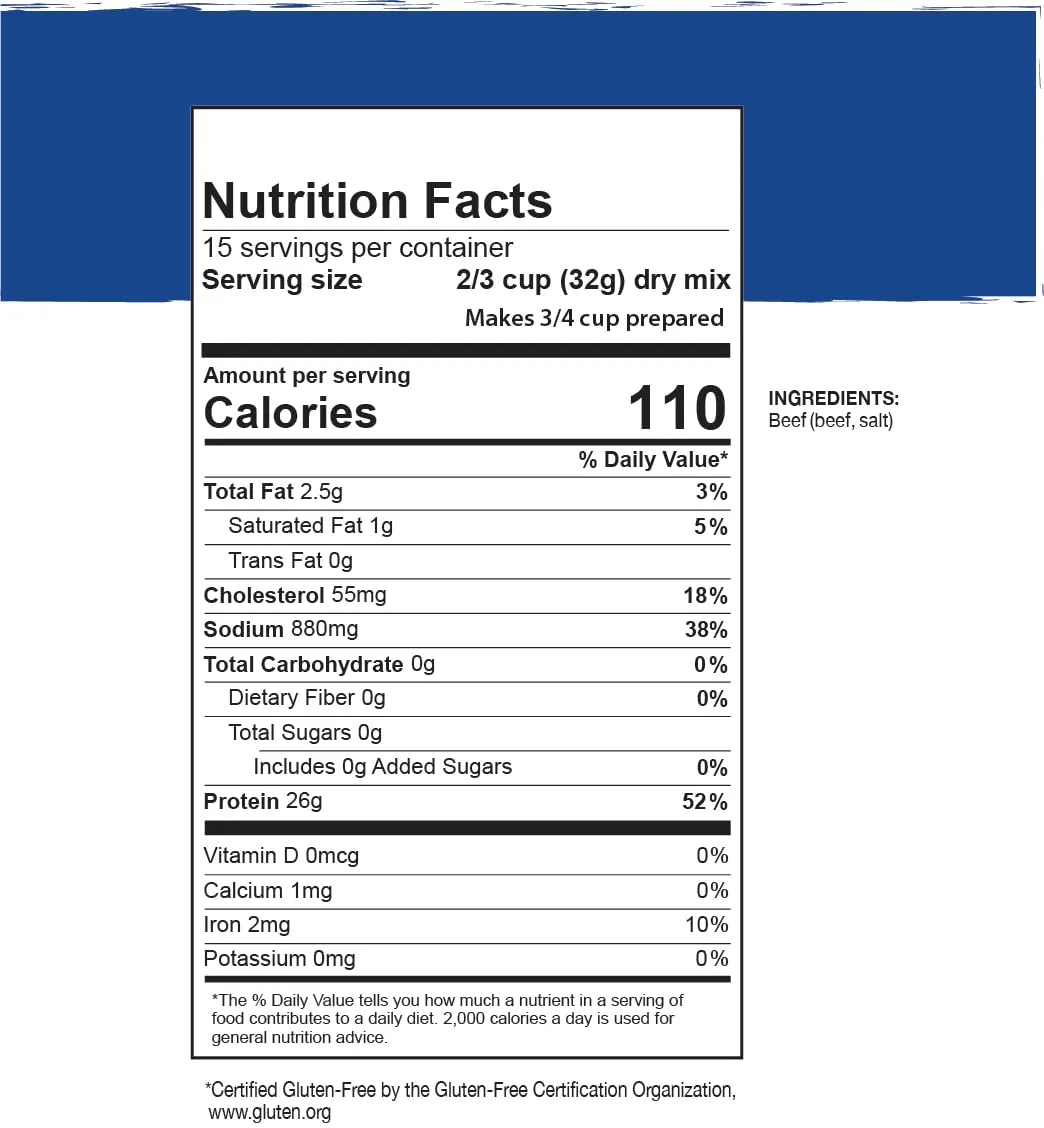 Mountain House Diced Beef | Freeze Dried Survival & Emergency Food | #10 Can | Gluten-Free, 30122