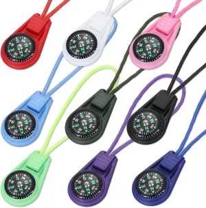 Multi-Color Mini Survival Compass Outdoor Camping Hiking Pocket Compass Liquid Filled Mini Compbum on Cord for Emergency Survival Kits Watchband Paracord Bracelet Necklace Key Chain