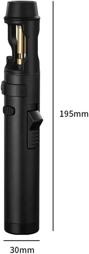 Multifunctional Butane Torch Lighter, Windproof Jet Flame with Bottle Opener Design, Refillable, for Outdoor, Kitchen(Silver)