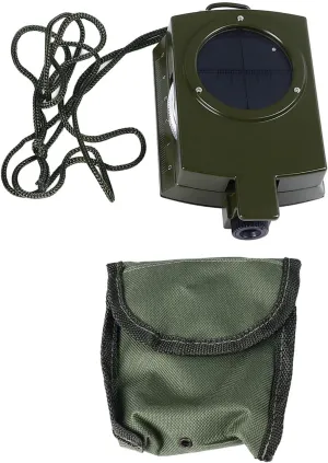 Multifunctional Compass in Black with Inclinometer and Map Features for Hiking Camping Navigation Outdoor Survival