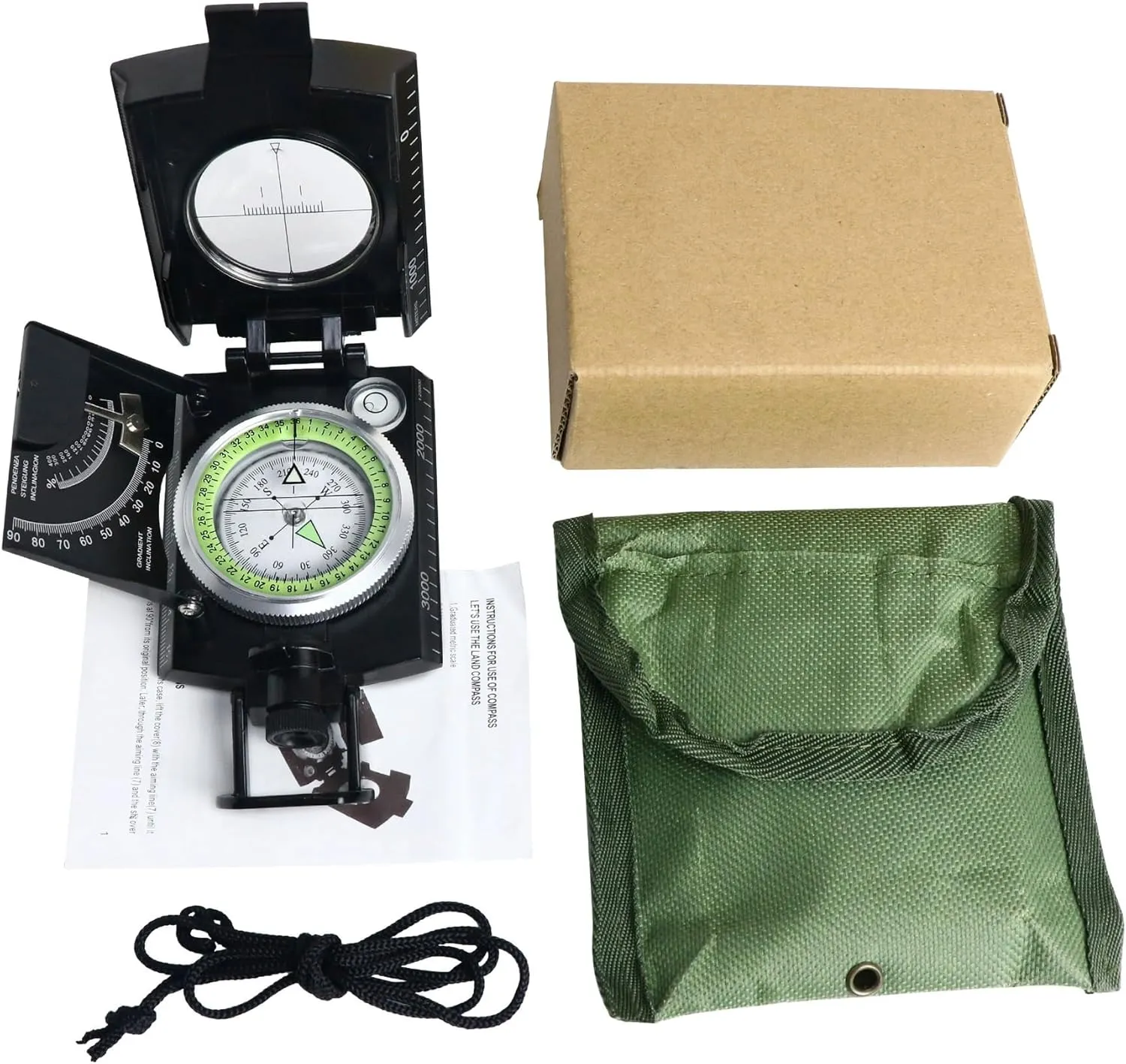 Multifunctional Navigation Compass,Impact Resistant, Waterproof Compass, Suitable for Camping, Hiking, Exploration Outdoor Activities