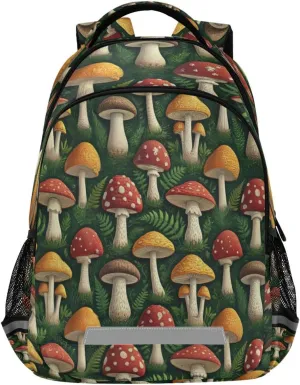 Mushrooms Design Waterproof Backpack - Casual Outdoor Sports Daypack with Ergonomic Shoulder Straps#452
