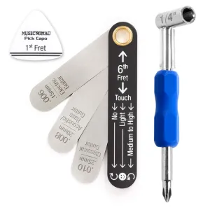 MusicNomad Truss Rod Neck Relief Measure and Adjust Kit Compatible with Taylor Guitars (MN610)