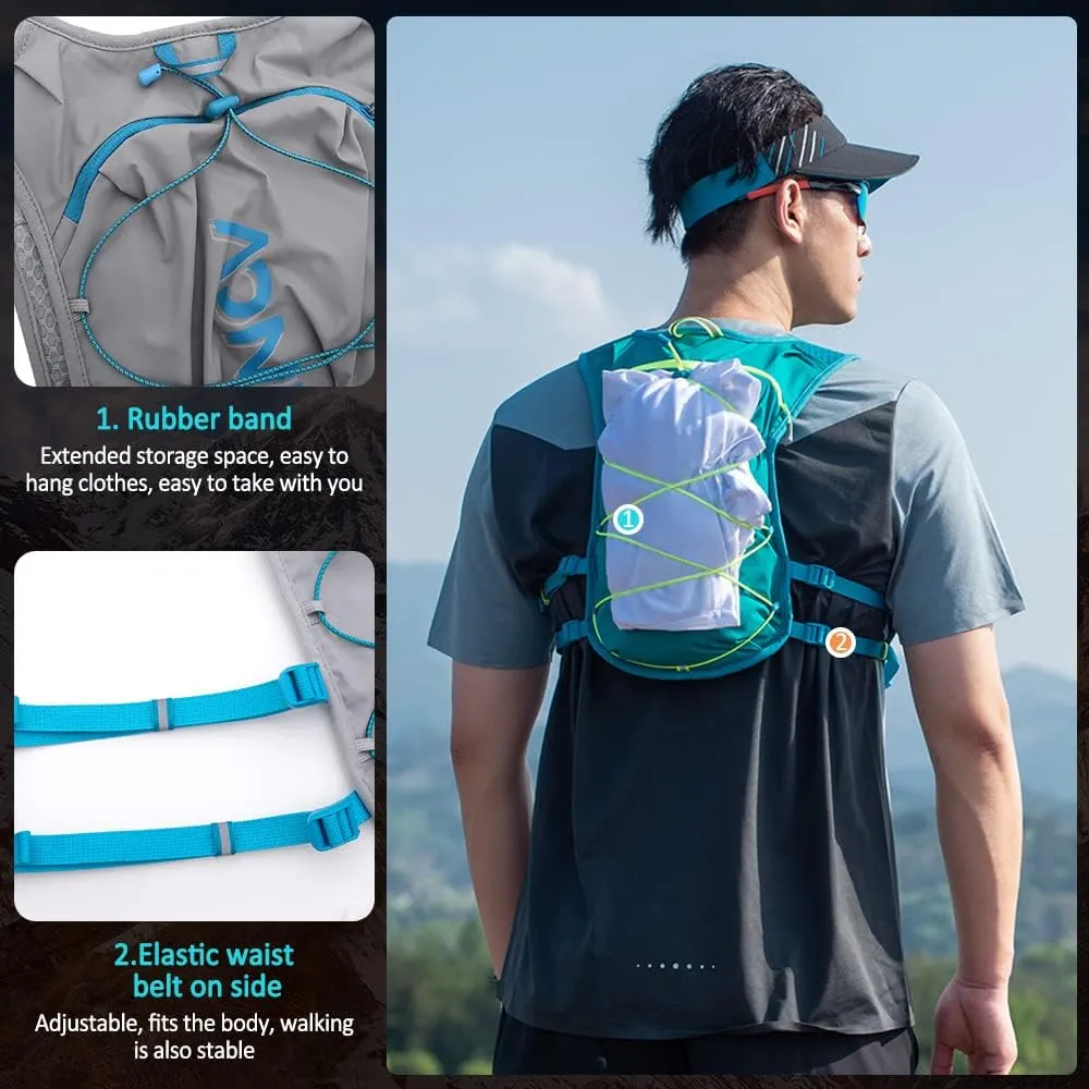 NARUTOO Running Hydration Vest, Lightweight Hydration Backpack Functional Running Vest for Women and Men Cycling Running Climbing Hiking Vest Pack