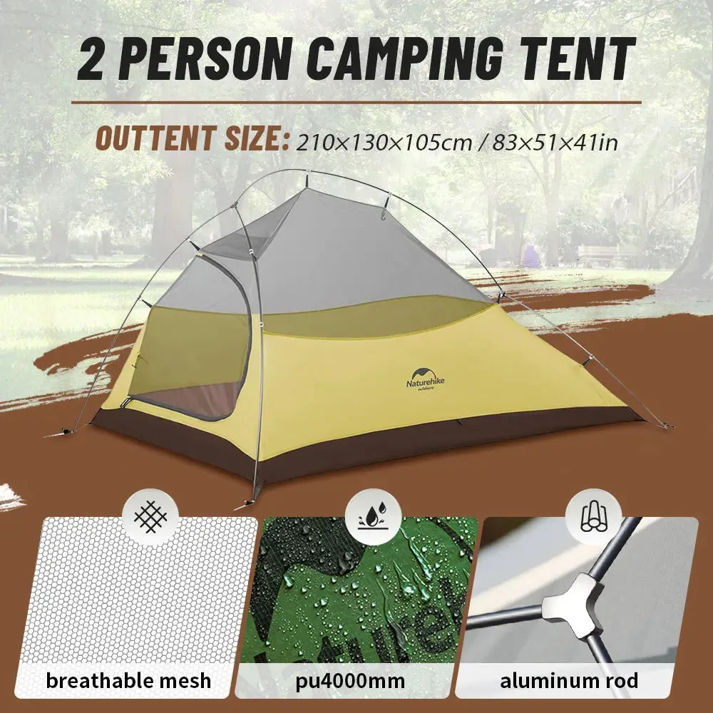 Naturehike Cloud Up 2-Person Ultralight Camping Tent – Waterproof & Durable Hiking Tent