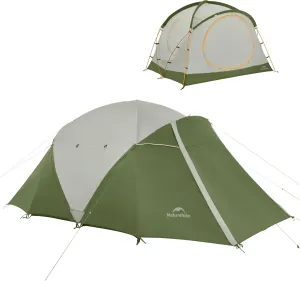 Naturehike KOTA 4/6/8 Person Camping Tent, Double Layer Waterproof 4 Person 6 Person 8 Person Tents for Camping, Large and Tall Family Tent with Vestibules Porch