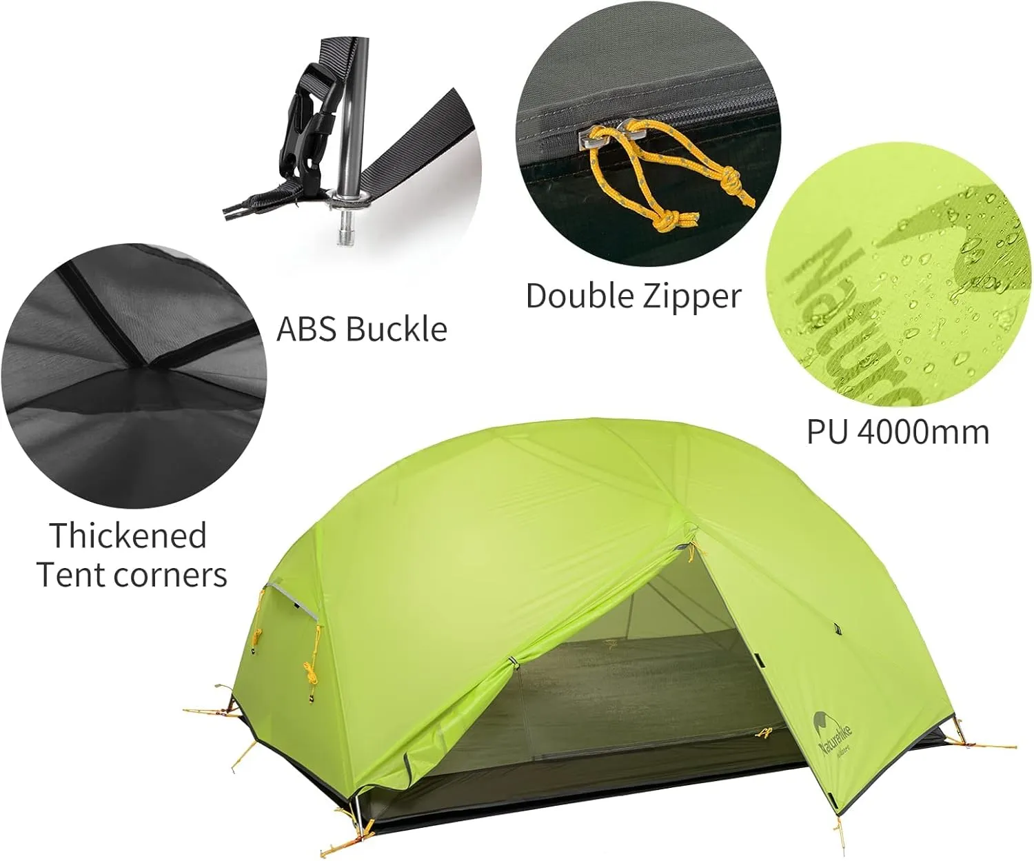 Naturehike Mongar 2 Person 3 Season Camping Tent Ultralight Backpacking Tent for Hiking Cycling