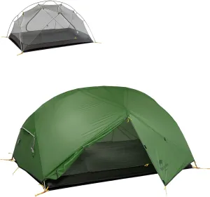 Naturehike Mongar Backpacking Tent 2 Person, Ultralight Tent Double Layer Pop Up Instant Free Standing Waterproof Tent for Bike Camping Hiking, 3 Season Outdoor Camping,Forest Green-210T Polyester