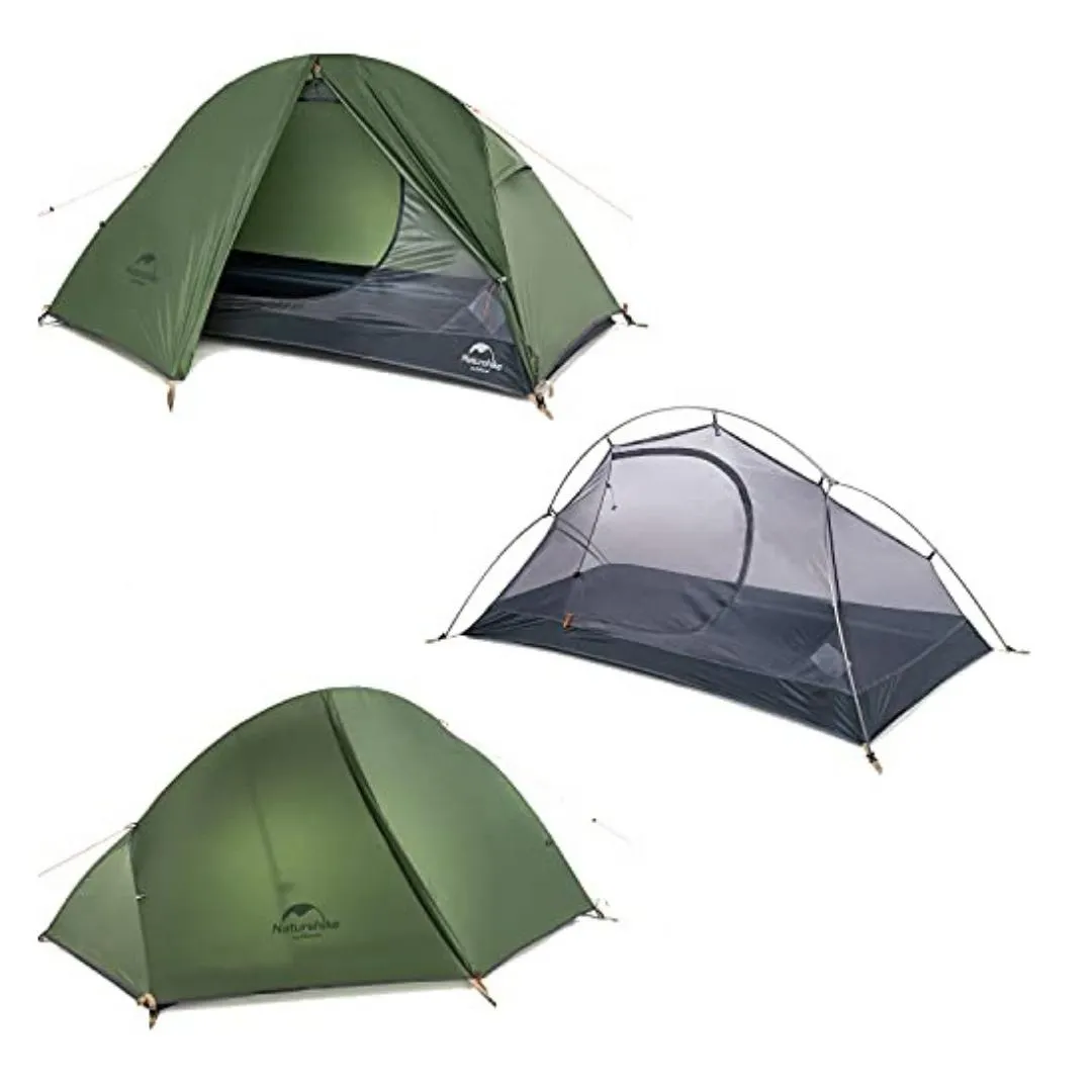 Naturehike NH18A095-D Cycling Ultralight 1 Man Tent   Mats - 20D FOREST GREEN