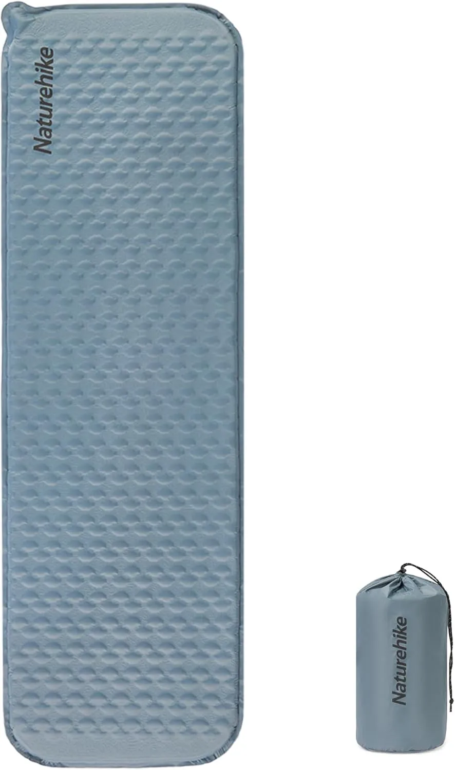 Naturehike Ultralight Self Inflating Insulated Sleeping Pad with Foam, Lightweight Rectangular Sleeping Mat for Camping Backpacking Hiking Traveling, ISPO Award Winner 2024