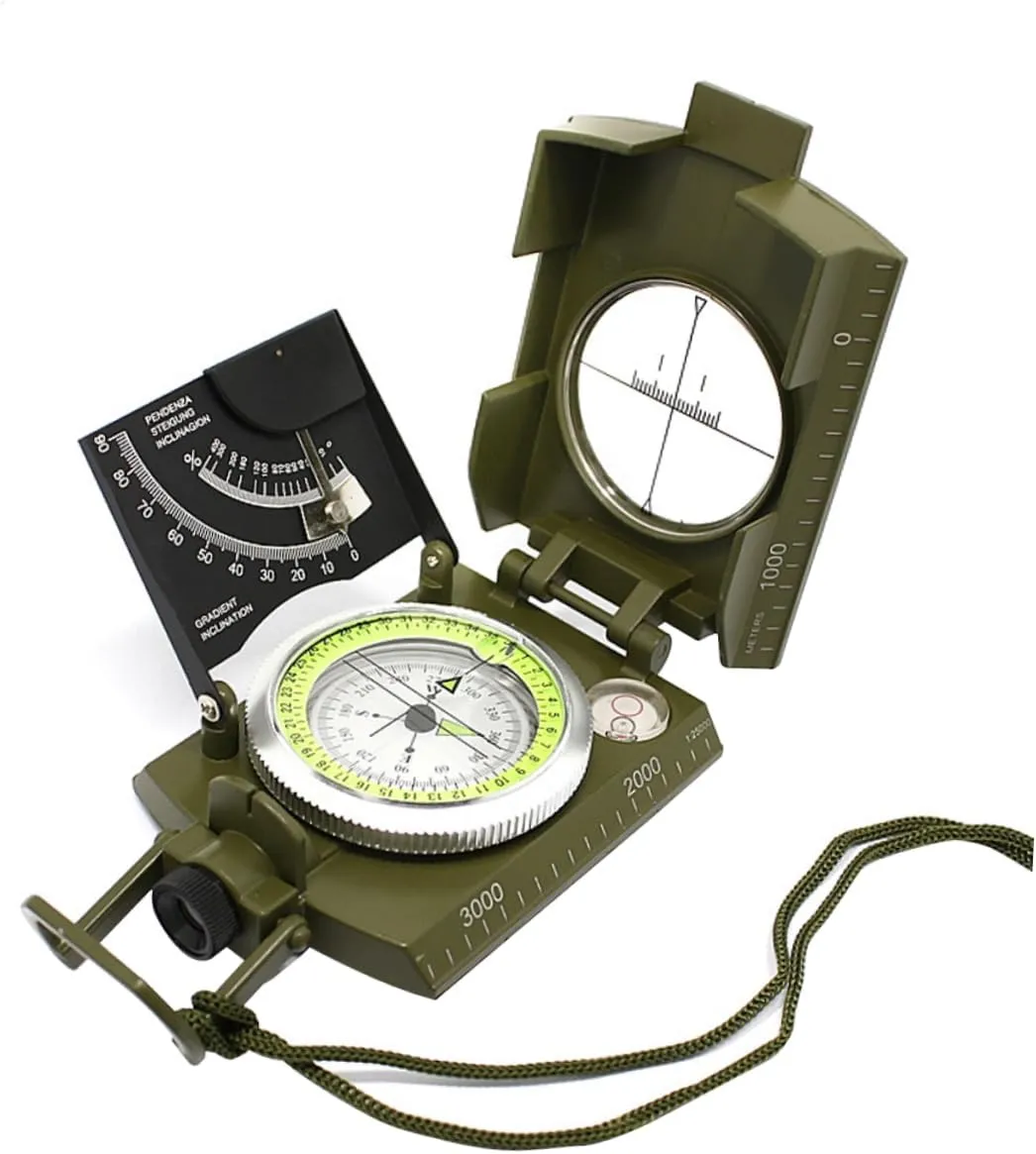 Navigation Compass with Inclinometer Compact Size Waterproof Professional Compass for Hiking Outdoor Activities