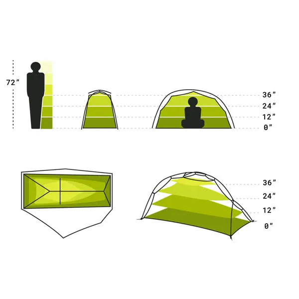 Nemo Dragonfly 1P: 1 Person Ultralight Backpacking / Hiking Tent