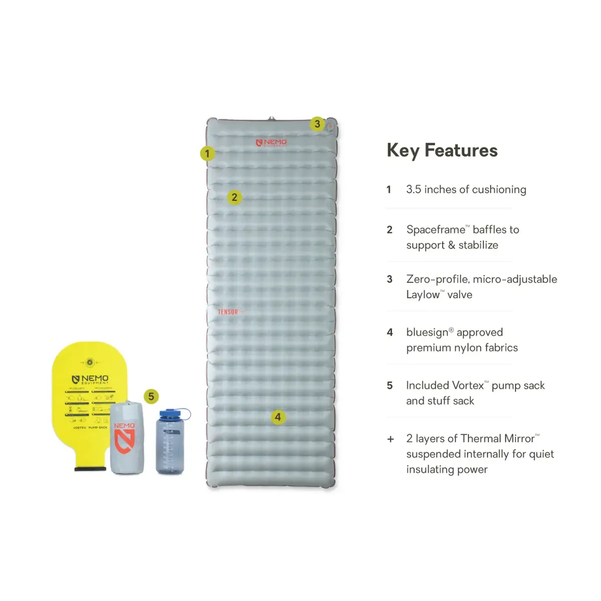 Nemo Sleeping Pad - Tensor Ultralight Insulated (Regular Wide)