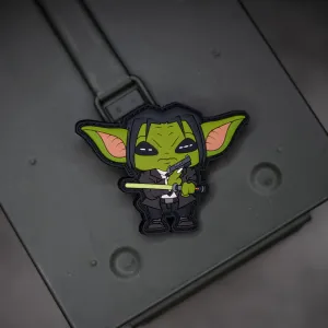 NEO Tactical Gear John Wick Yoda Mashup Glow in The Dark PVC Morale Patch - Hook Backed with Matching Loop