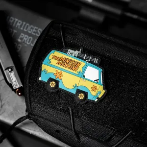 NEO Tactical Gear Minigun Machine Mystery Machine Parody PVC Rubber Morale Patch – Hook Backed with Loop Attachment Piece That Can Be Sewn On