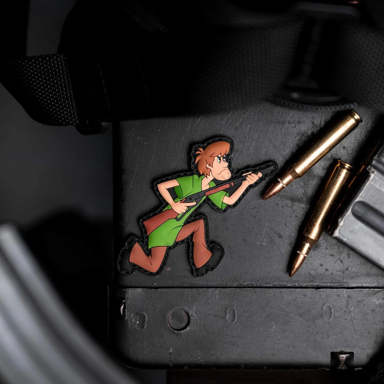 NEO Tactical Gear Somewhat Tactical Shaggy Scooby-Doo Parody PVC Rubber Morale Patch – Hook Backed with Loop Attachment Piece That Can Be Sewn On