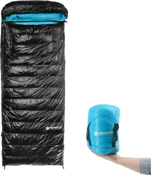 NewDoar Urltra-Light Camping Sleeping Bag 800FP White Goose Sown Spring Summer Outdoor Autumn Mummy Sleeping Bag for Hiking Tent