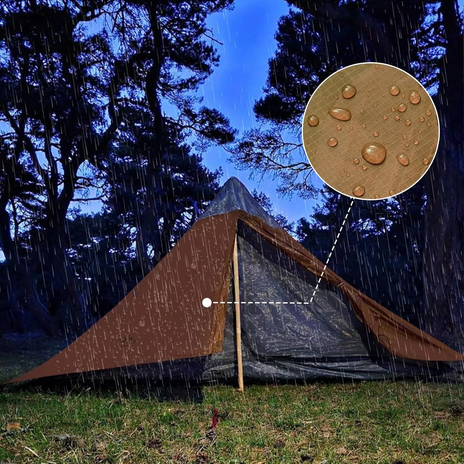 Night Cat Ultralight Tent 1 Person for Professional Backpacker Hiker 2 LBS Only Lanshan Backpacking Bivvy Ground Tent Heavy Rain Waterproof Trekking Pole Not Included