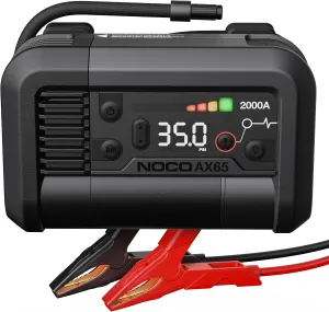 NOCO Boost Air AX65: 2000A Jump Starter with 22A 100 PSI Air Compressor Tire Inflator - 8.0L Gasoline and 6.0L Diesel Engines - Inflating Tires from 0-40 PSI in 2.0 Minutes