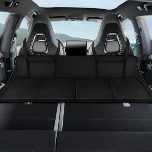 Non-Inflatable Car Mattress, Car Back Seat Extender, Folding Car Bed Mattress for SUV, Portable Car Camping Mattress Back Seat for Camping Sleeping (Black)