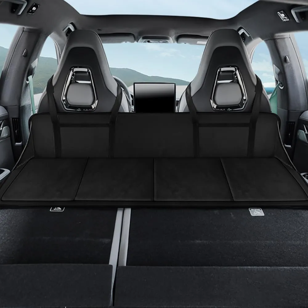 Non-Inflatable Car Mattress, Car Back Seat Extender, Folding Car Bed Mattress for SUV, Portable Car Camping Mattress Back Seat for Camping Sleeping (Black)