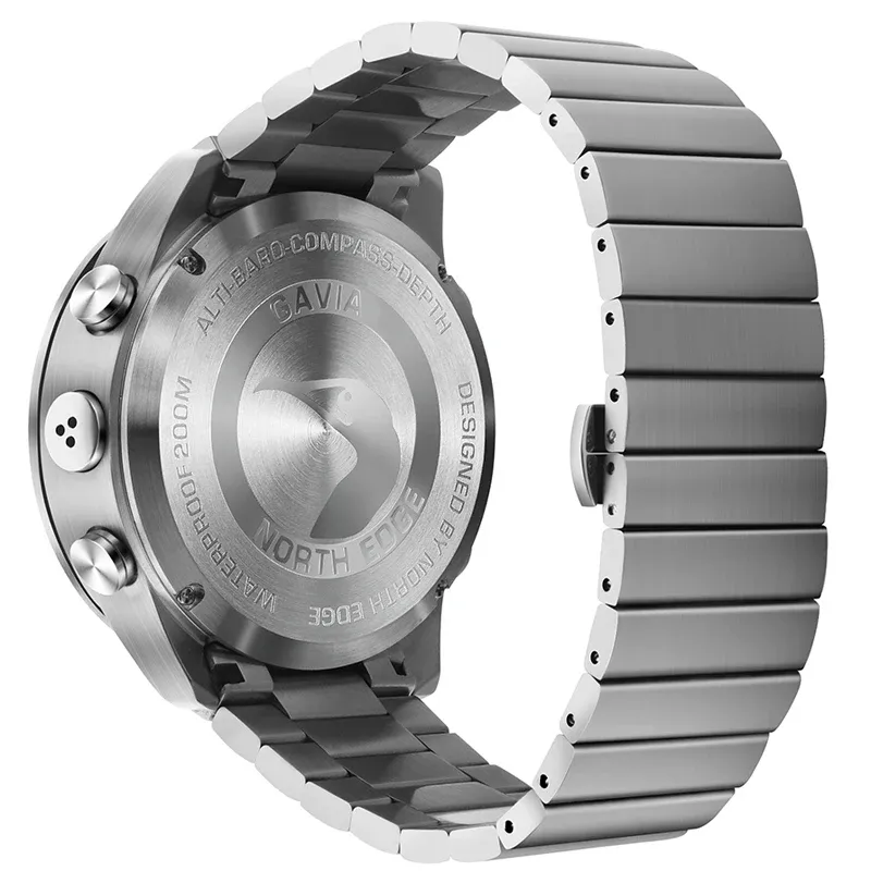 North Edge GAVIA 2 Stainless Steel Dive Watch with Altimeter, Barometer & Compass