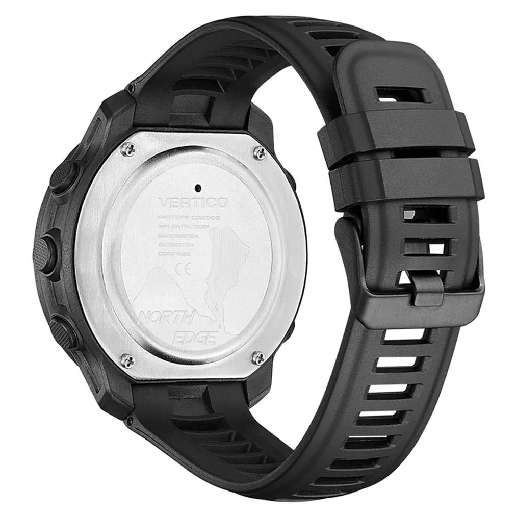 North Edge VERTICO Men's Outdoor Sports Watch - Carbon Fiber Case with Altimeter and Compass