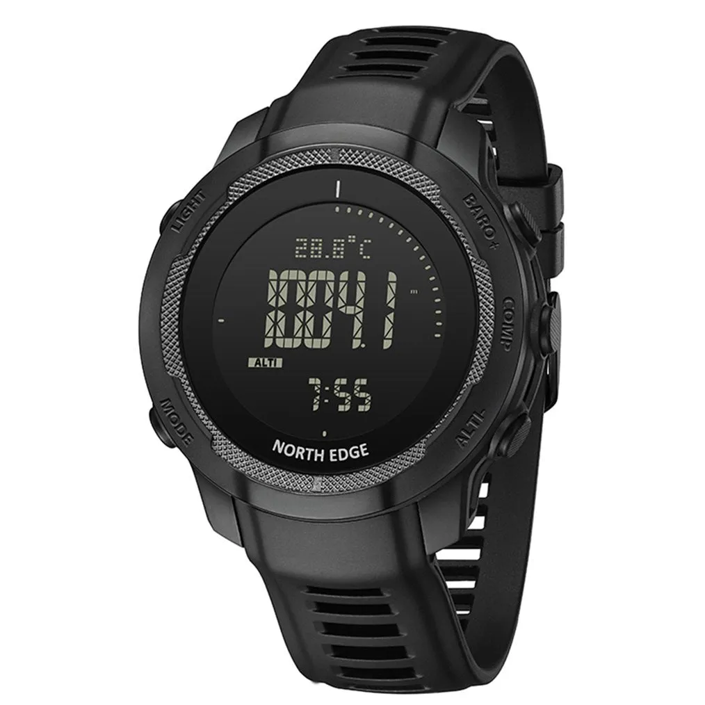 North Edge VERTICO Men's Outdoor Sports Watch - Carbon Fiber Case with Altimeter and Compass