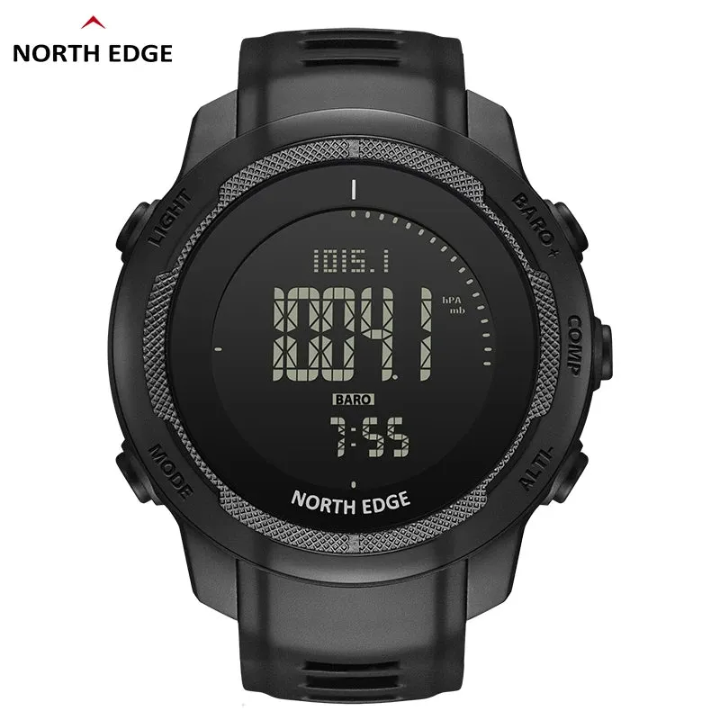 North Edge VERTICO Men's Outdoor Sports Watch - Carbon Fiber Case with Altimeter and Compass