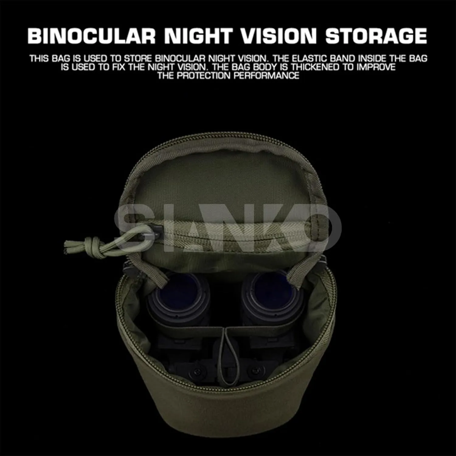 NVG Tactical Storage Pouch,Molle Binocular Admin Organizer Bag,Multifunction Military Outdoor Airsoft Paintball Hunting Gear Vest Belt Attachments