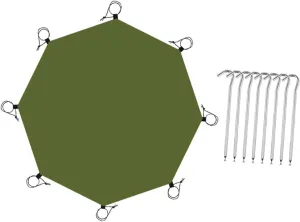 Octagonal Tent Footprint Camping Tarp for Hiking Gear, with 8 Ground Nails