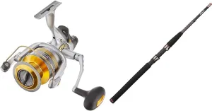 Okuma ABF55b Baitfeeder Reel and Ugly Stik GX2 7' Spinning Rod Bundle