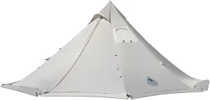 OneTigris Smokey HUT Hot Tent with Stove Jack, Ultralight 4 Season Tipi Tent with Snow Skirt & Detachable Floor for Camping, Hiking, Bushcraft, Backpacking