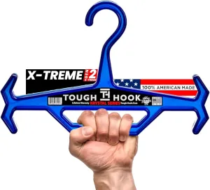 Original Xtreme Krystal Translucent Series Heavy Duty Clear Hangers USA Made Anti-Slip Tactical Hanger for Police Gear,Scuba Gear & Dive BCD,ABS Resin 200-lb Capacity Wetsuit Hanger 1 Pack