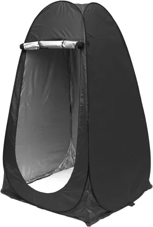 Outdoor Bathing Tent Portable Shower Toilet Tent Camping Tents Waterproof Outdoor Outdoor Dressing for Bathing Toilet, 120x120x195cm, Black
