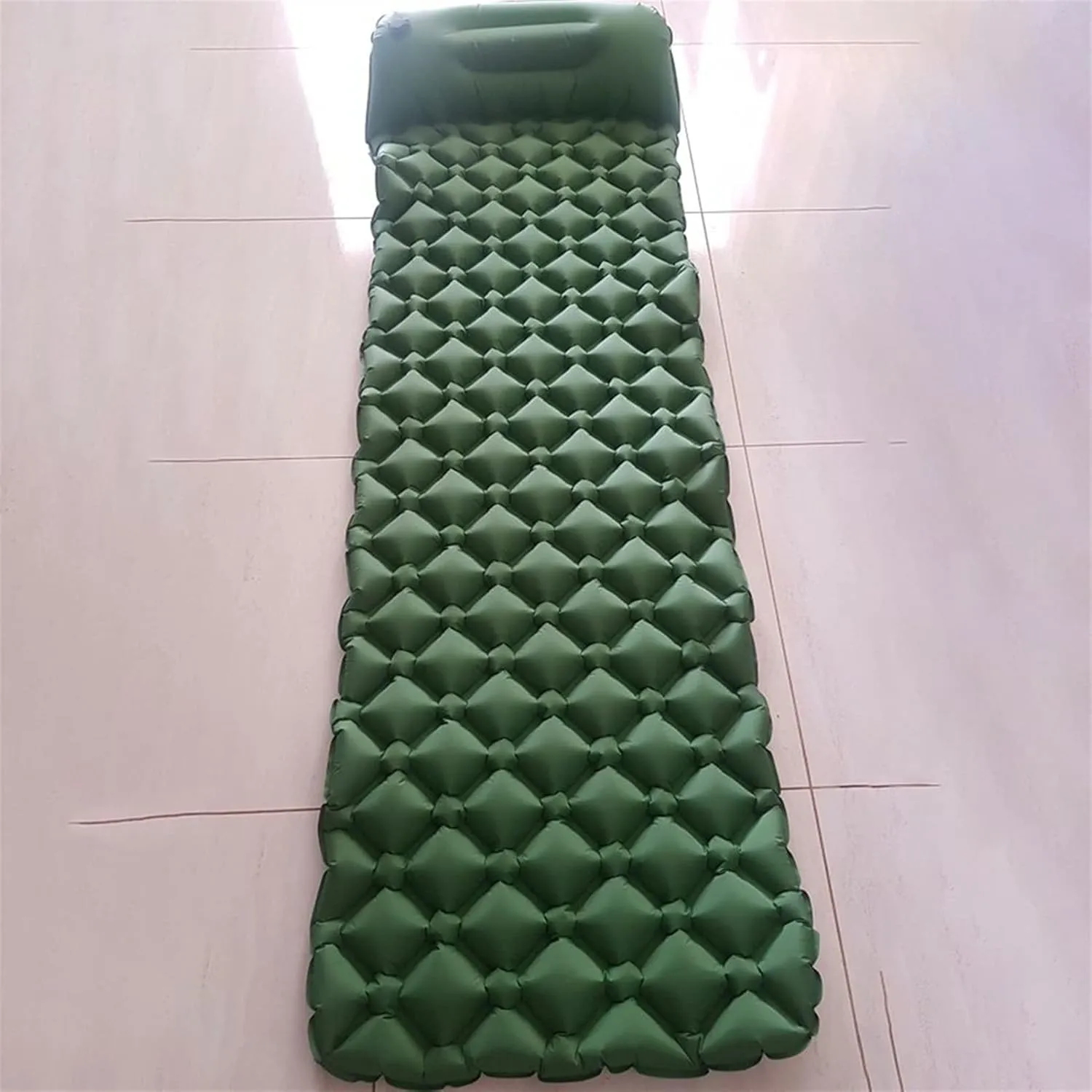 Outdoor Camping Sleeping Pad Inflatable Air Mattresses Outdoor Mat Furniture Bed Ultralight Cushion Pillow Hiking Trekking, Camping Sleeping mat (Orange3 190x56x5cm (Green 2 190x56x5cm)