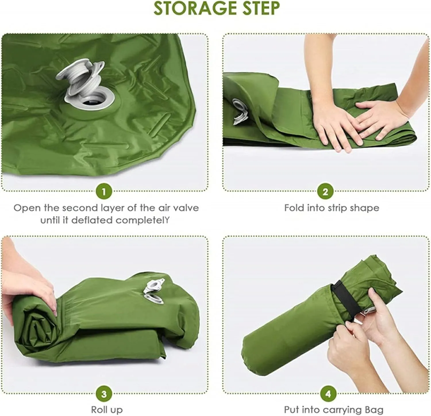 Outdoor Camping Sleeping Pad Inflatable Air Mattresses Outdoor Mat Furniture Bed Ultralight Cushion Pillow Hiking Trekking, Camping Sleeping mat (Orange3 190x56x5cm (Green 2 190x56x5cm)
