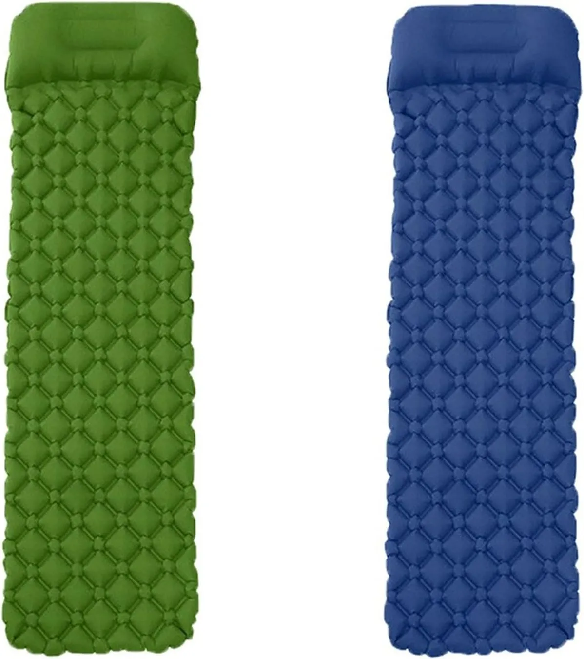 Outdoor Camping Sleeping Pad Inflatable Air Mattresses Outdoor Mat Furniture Bed Ultralight Cushion Pillow Hiking Trekking, Camping Sleeping mat (Orange3 190x56x5cm (Green 2 190x56x5cm)