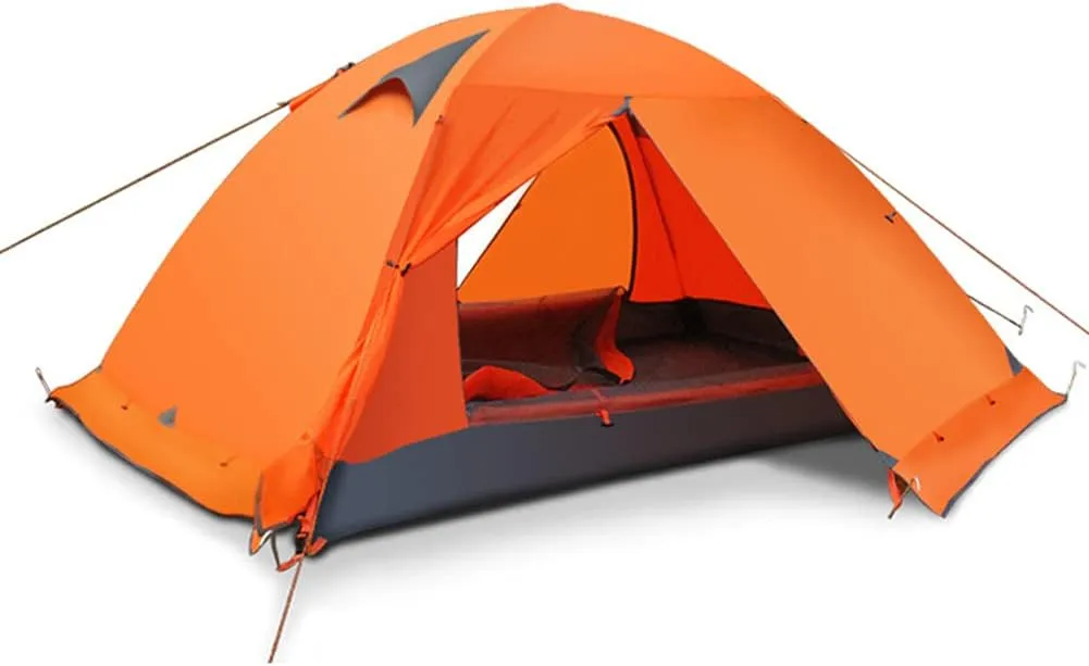 Outdoor Dome Tent, Lightweight & Breathable Double Layer Camping Tent- Waterproof Resistant Easy Setup Tent, for 2 Person, Hiking Ring Trave