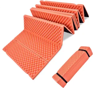 Outdoor Folding Mat, 75.6x22in Camping Foam Pad Waterproof Ultralight Foam Cushion Camping Seat Cushion Camping Sleeping Mats for Pinic Hiking Backpacking Mountaineering, Orange