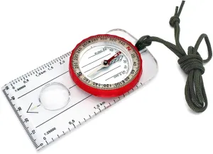 Outdoor Multi-Function Drawing Compass, North Needle with Magnifying Glass, Scale Bar, Luminous Function, Clearer and More