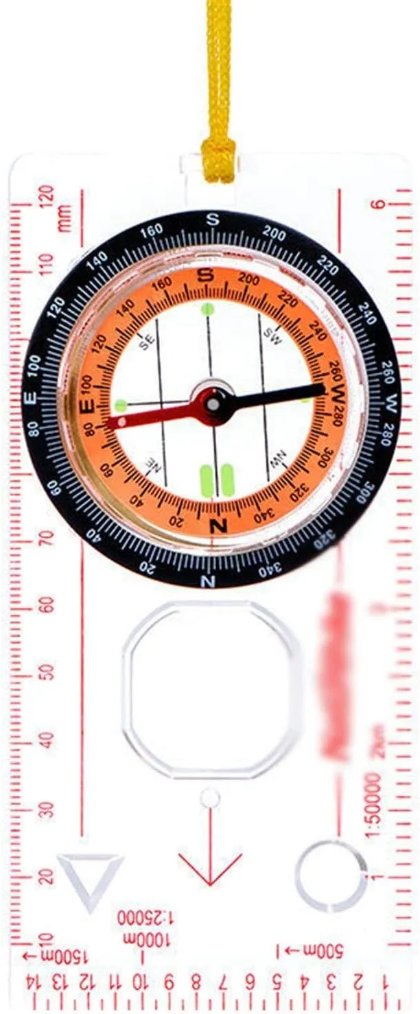 Outdoor Multifunctional Genuine with Scale Travel by Walking Compass Anti-Shock Waterproof Hiking Clim Compass