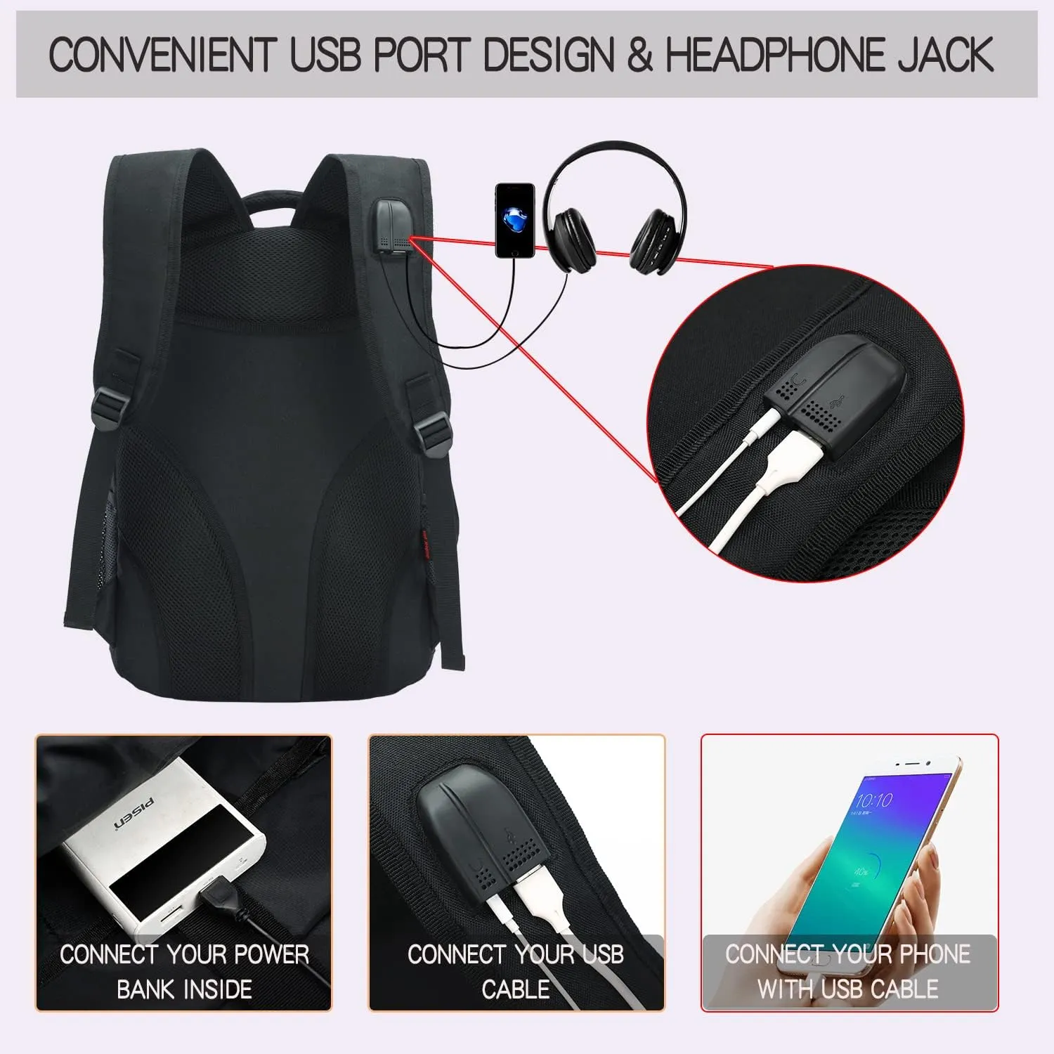 outdoor plus Camo Backpack for Boys,Military Teen Backpack with USB Port, Army Bookbag for School
