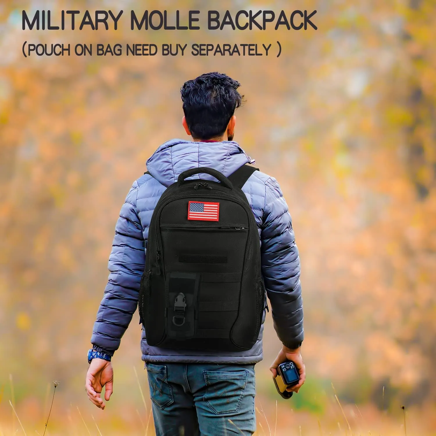 outdoor plus Camo Backpack for Boys,Military Teen Backpack with USB Port, Army Bookbag for School