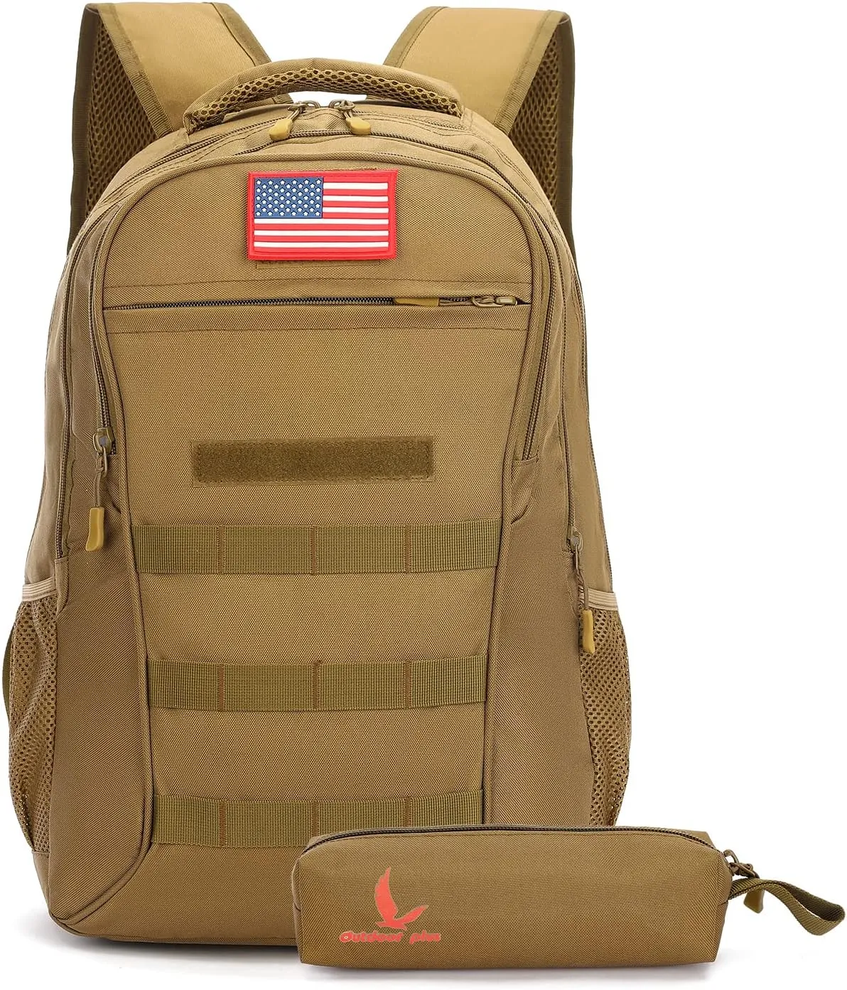 outdoor plus Camo Backpack for Boys,Military Teen Backpack with USB Port, Army Bookbag for School