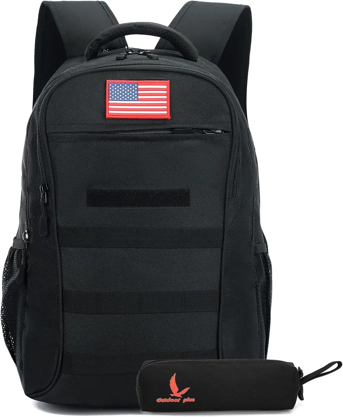 outdoor plus Camo Backpack for Boys,Military Teen Backpack with USB Port, Army Bookbag for School