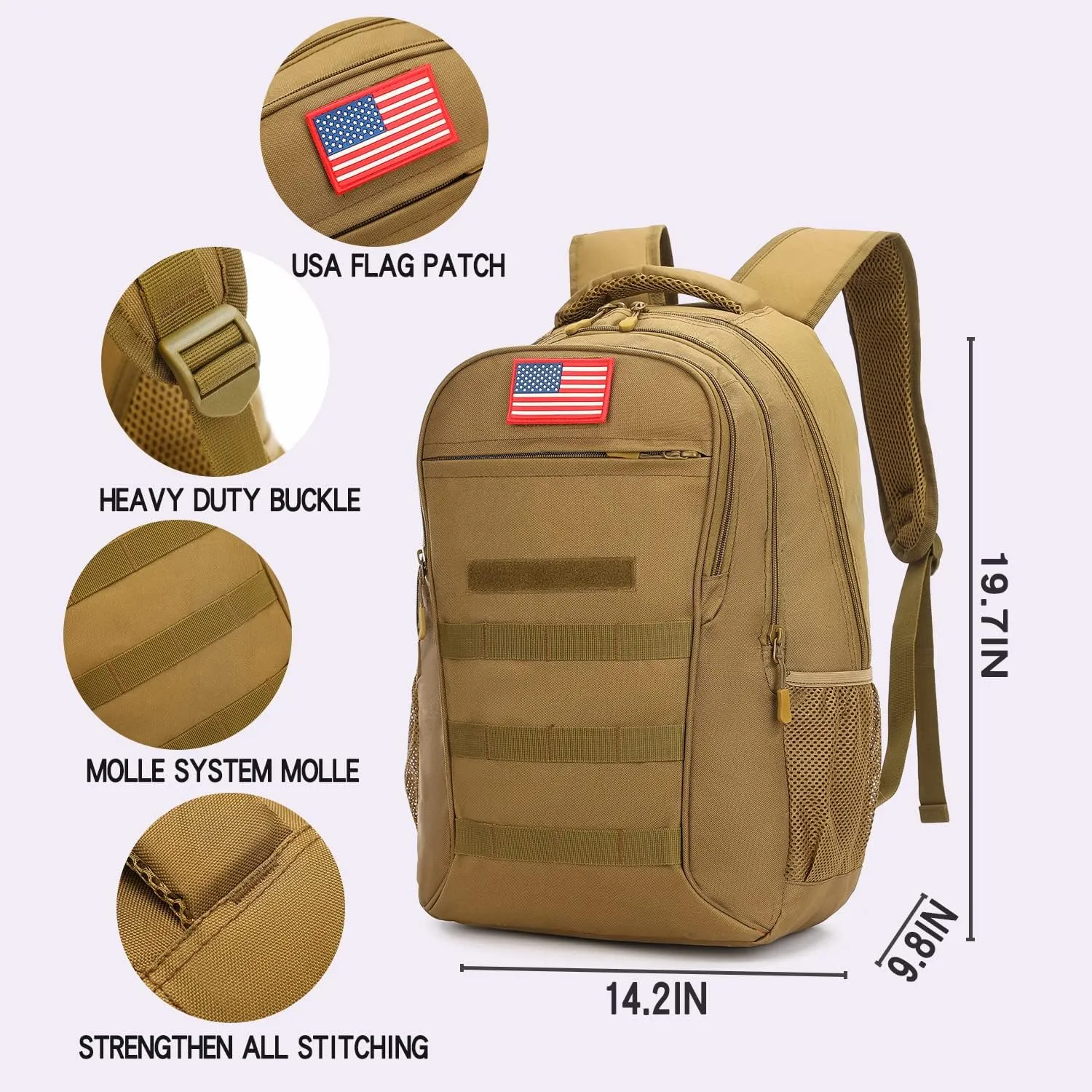 outdoor plus Camo Backpack for Boys,Military Teen Backpack with USB Port, Army Bookbag for School