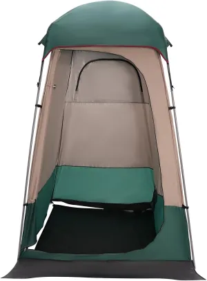 Outdoor Shower Tent, Camping Privacy Shelter-Dressing Changing Room-Portable Toilet Tent for Camping Hiking Beach Toilet Shower Bathroom Green/Coffee Color