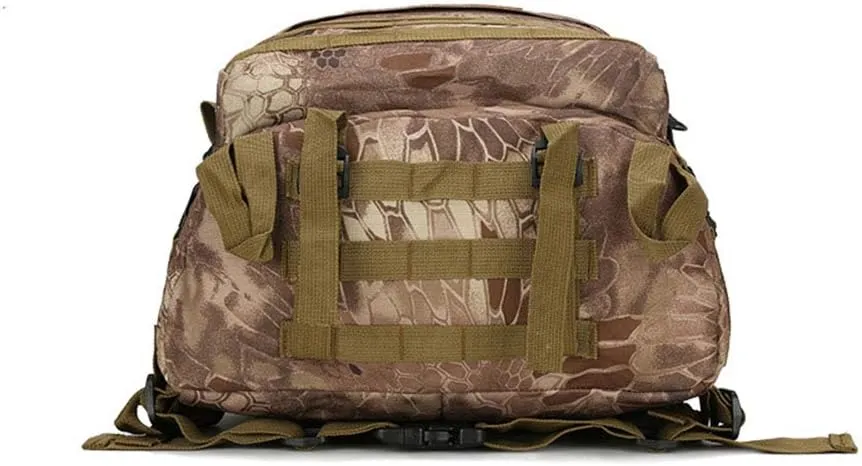 Outdoor Sports Pack Hiking Bag Tactical Rucksack Camo Knapsack Combat Camouflage Tactical 30L Molle 3D Backpack - Black CP